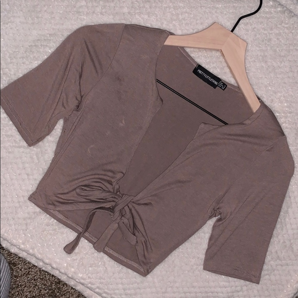Pretty little thing brown crop top
